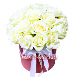 Розы белые в коробке