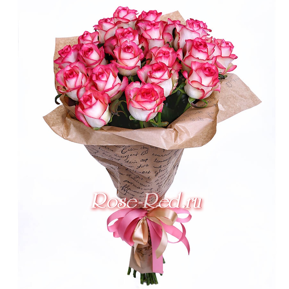 Купить цветы недорого cvbaza. Букет Джумилия. Букет из 25 роз Джумилия.