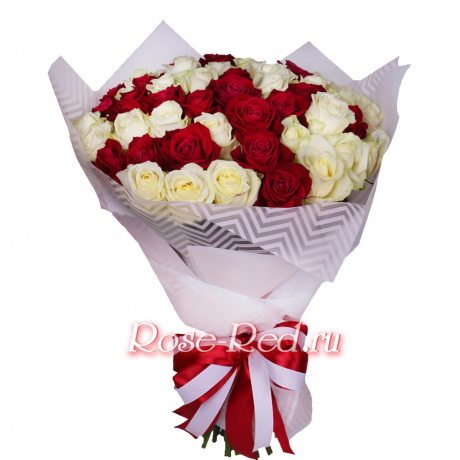 Красные и белые розы Стиль